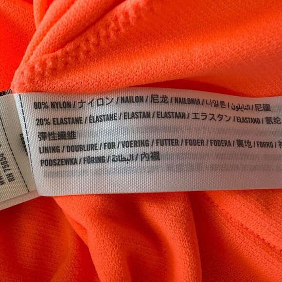 NWT Hollister Pineapple Neon Orange Gold Padded Swimsuit Womens Medium - Picture 7 of 9